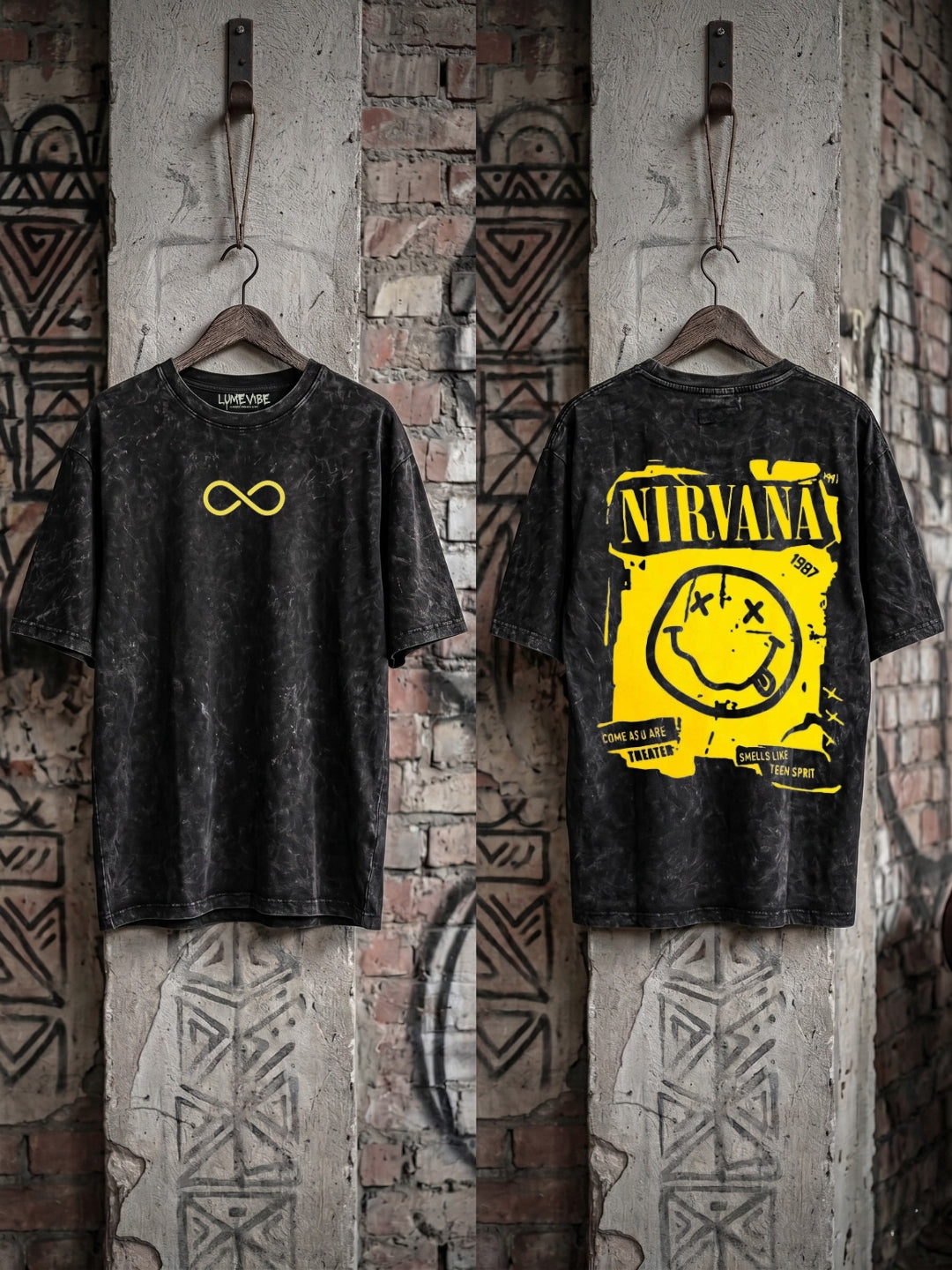 Nevermind Acid-Wash Oversized T-Shirt