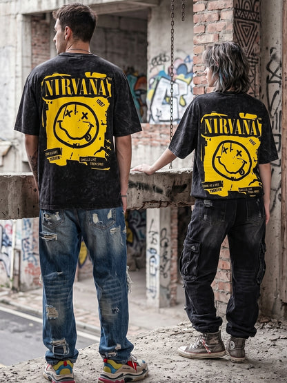 Nevermind Acid-Wash Oversized T-Shirt