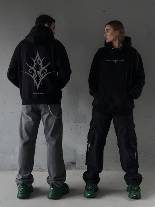 Nocturne Tribe Glow in Dark Hoodie – Heavyweight Drop Fit