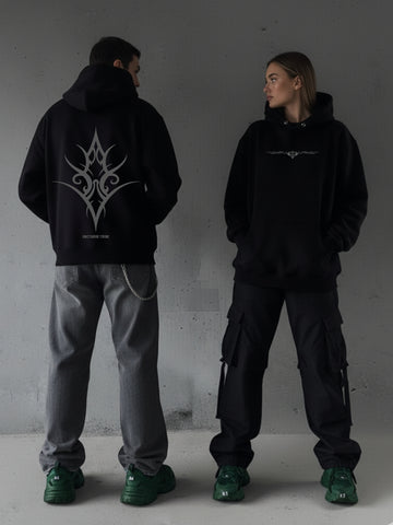 Nocturne Tribe Glow in Dark Hoodie – Heavyweight Drop Fit