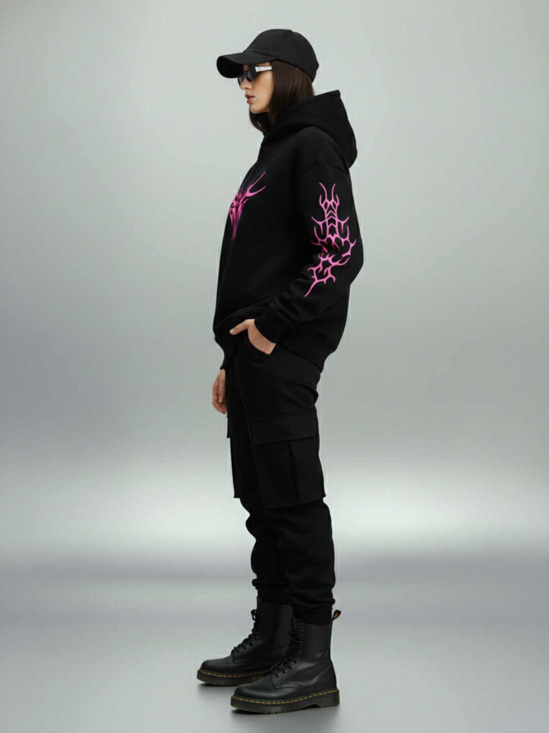 Pink Tribal Flame Hoodie