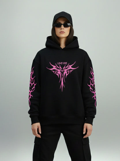 Pink Tribal Flame Hoodie