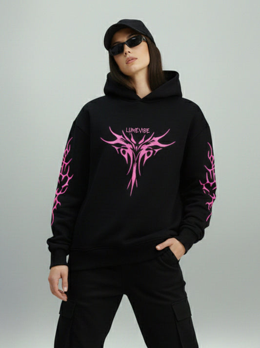 Pink Tribal Flame Hoodie