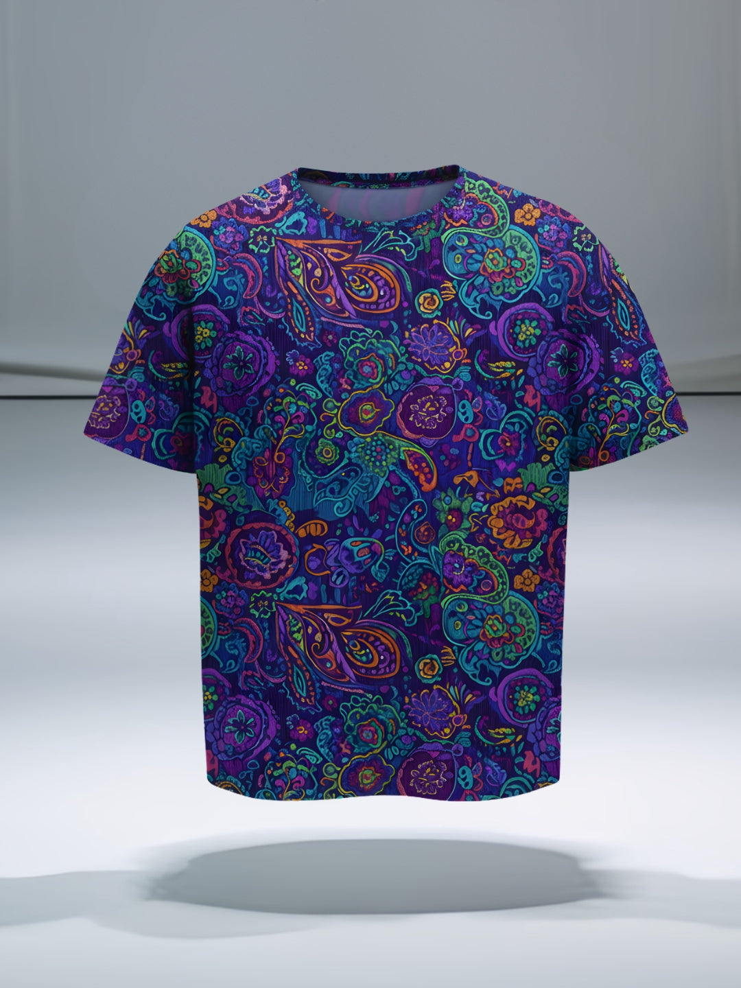 Paisley Print Oversized T-Shirt – Unisex