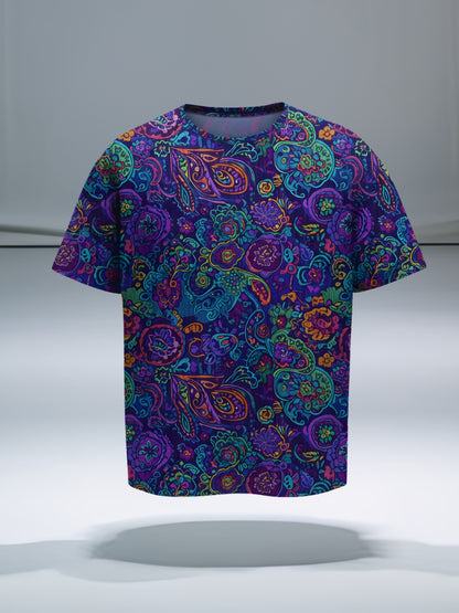 Paisley Print Oversized T-Shirt – Unisex