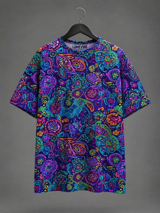 Paisley Print Oversized T-Shirt
