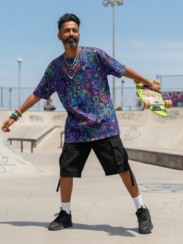 Paisley Print Oversized T-Shirt – Unisex