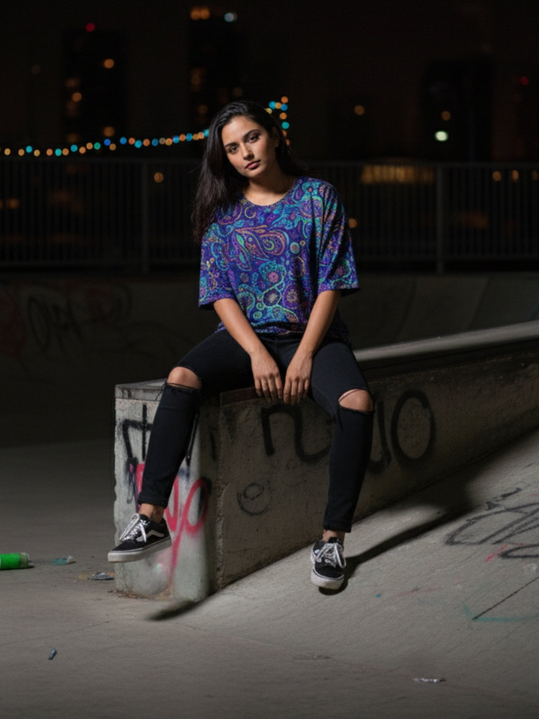 Paisley Print Oversized T-Shirt – Unisex