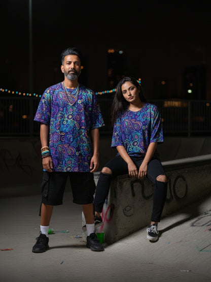 Paisley Print Oversized T-Shirt – Unisex