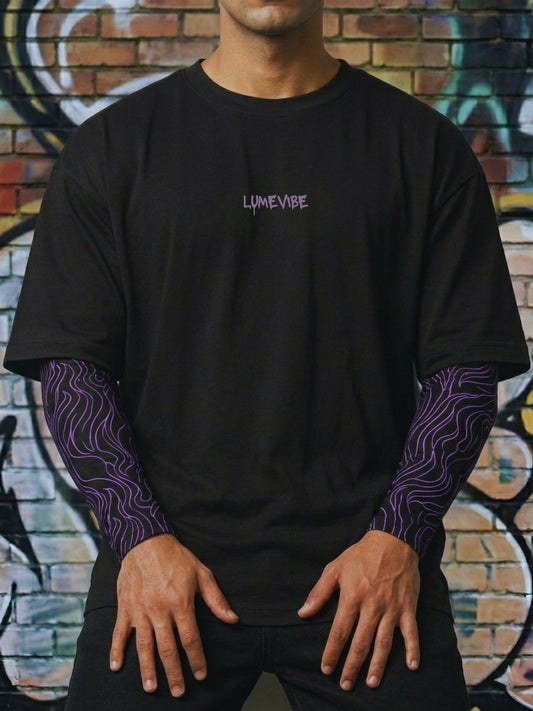 Purple Flame Arm Sleeves -Set of 2