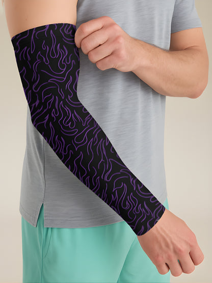Purple Flame Arm Sleeves -Set of 2