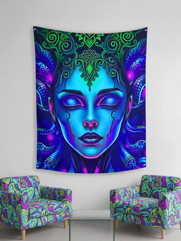 Radiant Queen Wall Tapestry - Premium Large Art
