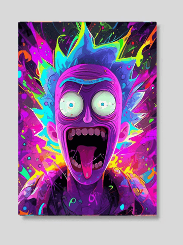 Trippin' Rick and Morty Metal Poster