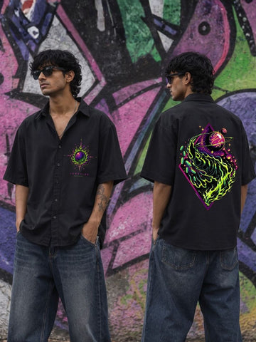 Cosmic Flame Oversized Shirt
