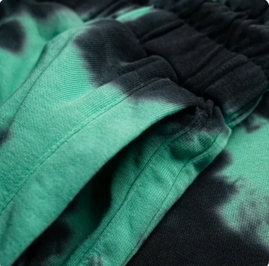 Green Black Tie-Dye Co-ord Set – Men