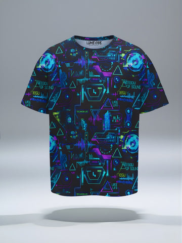 Sonic Flow Oversized Techno Tee