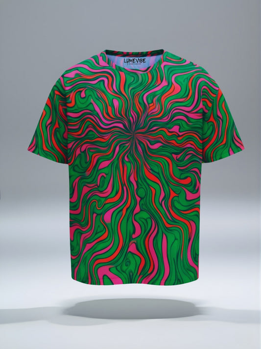 TranceWave Oversized UV Glow T-Shirt