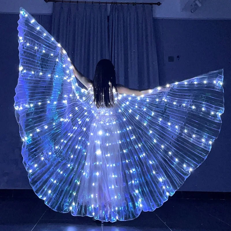 LED Glow Wings – 240 LED Light-Up Festival Cape