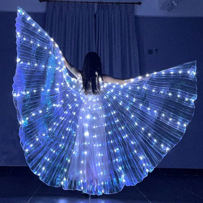 LED Glow Wings – 240 LED Light-Up Festival Cape