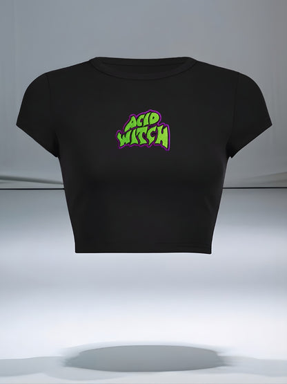 Acid Witch Embroidered Baby Tee