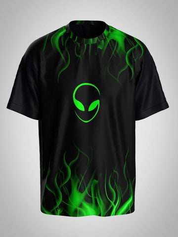 Alien Flame Oversized T-Shirt - Lume vibe