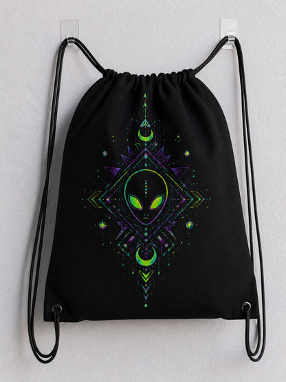 Alien Drip Drawstring Bag