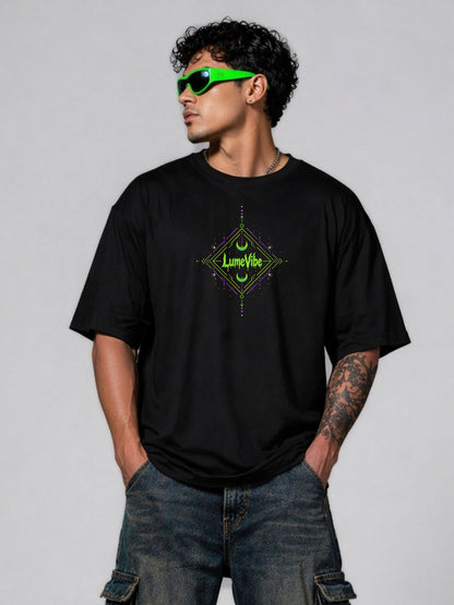 Cosmic Alien Oversized T-Shirt | Neon Moon Graphic  Tee