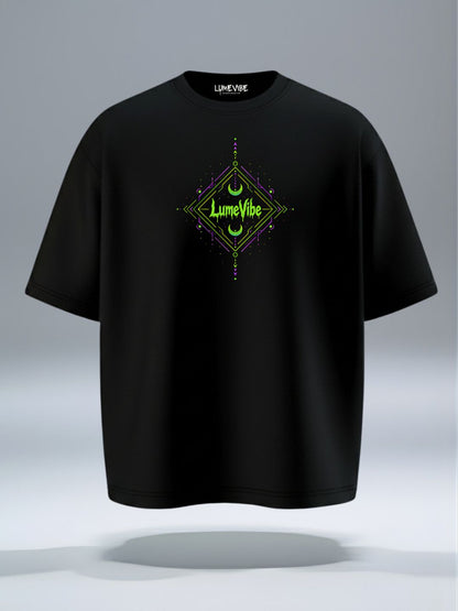 Cosmic Alien Oversized T-Shirt | Neon Moon Graphic  Tee