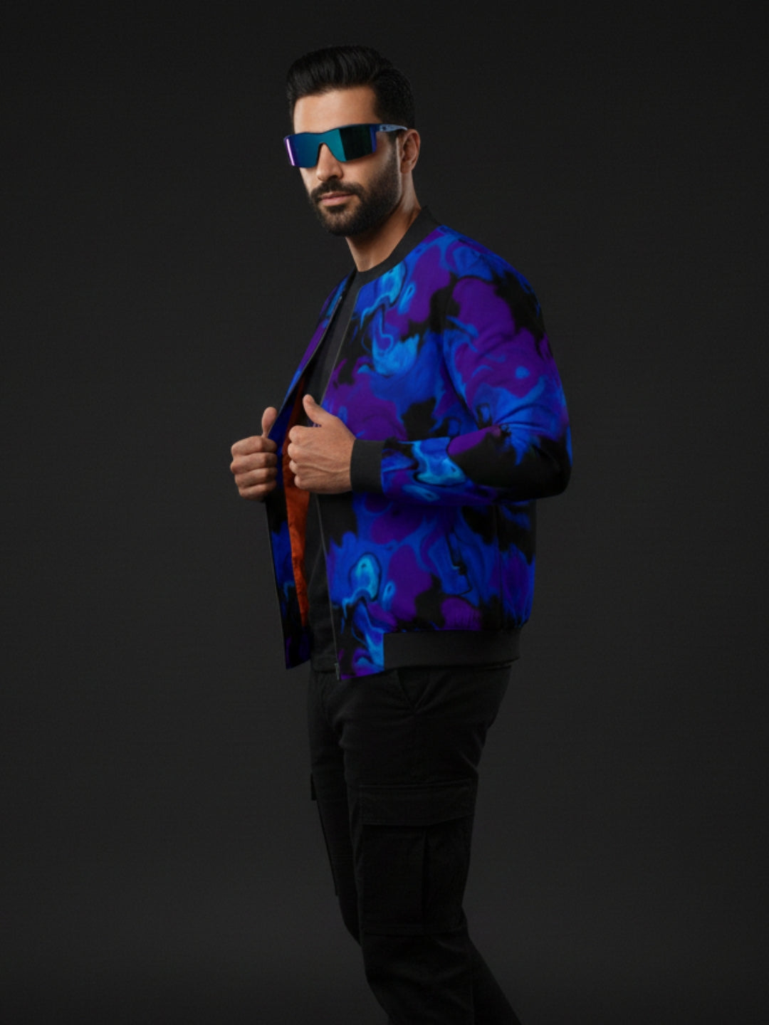 Blue Storm Bomber Jacket