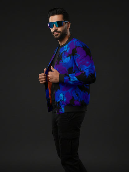 Blue Storm Bomber Jacket