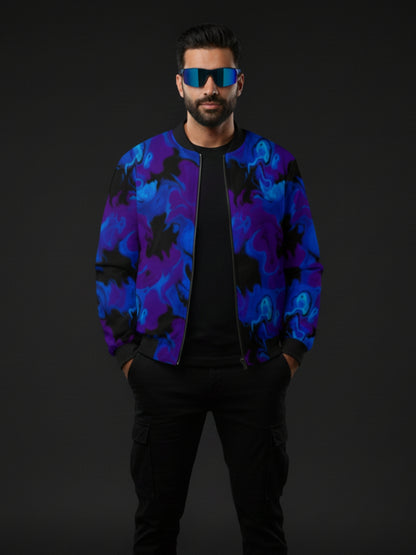 Blue Storm Bomber Jacket