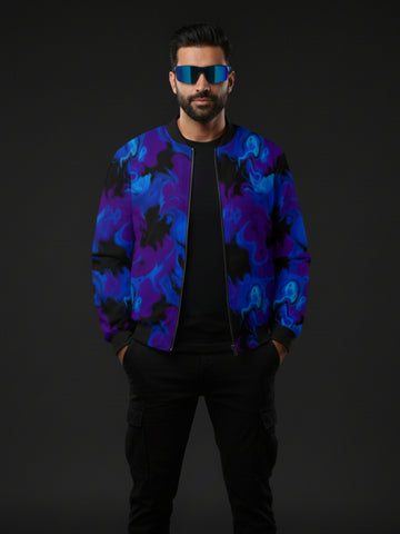 Blue Storm Bomber Jacket