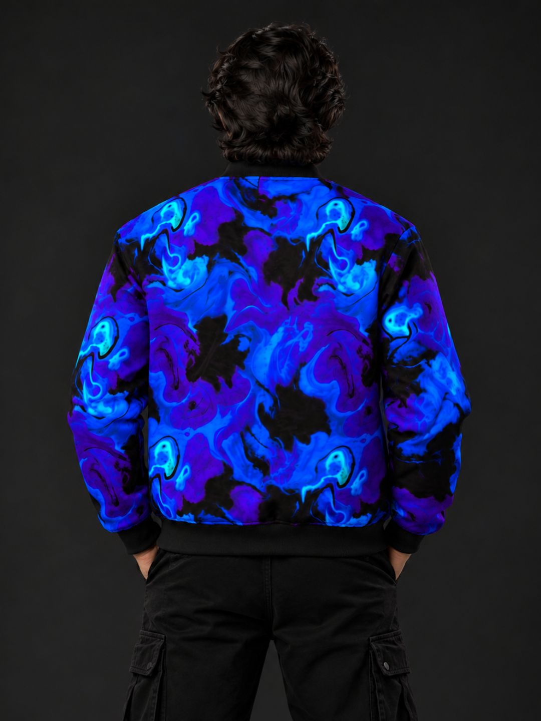 Blue Storm Bomber Jacket