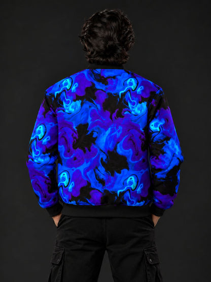 Blue Storm Bomber Jacket