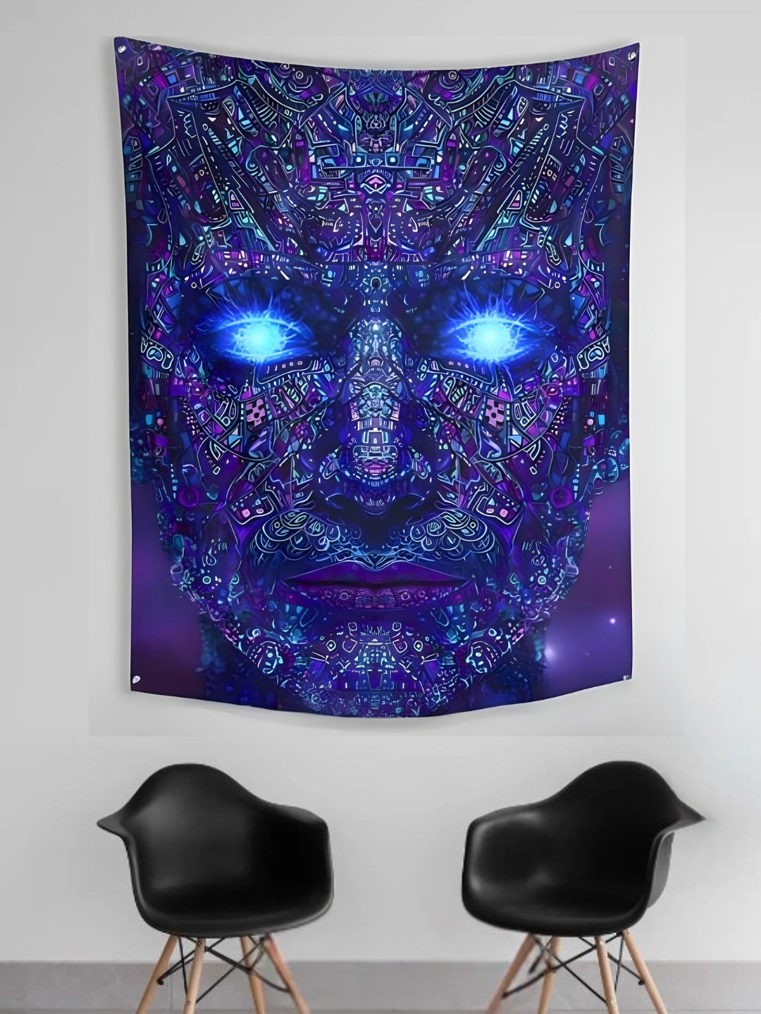 Blue Cypher Tapestry