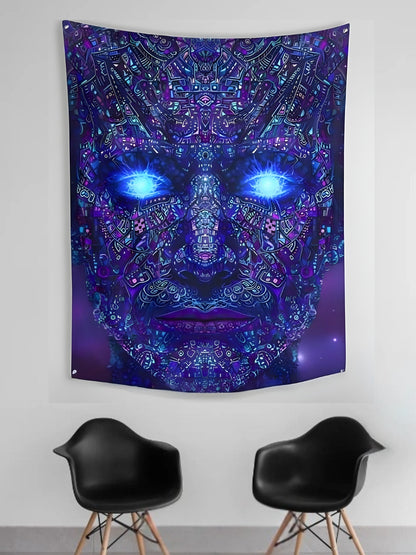 Blue Cypher Tapestry