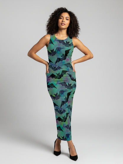 Bat Sky Bodycon Dress