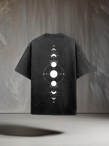 Celestial Eclipse Acid Wash Oversized T-Shirt [unisex] - Lume vibe