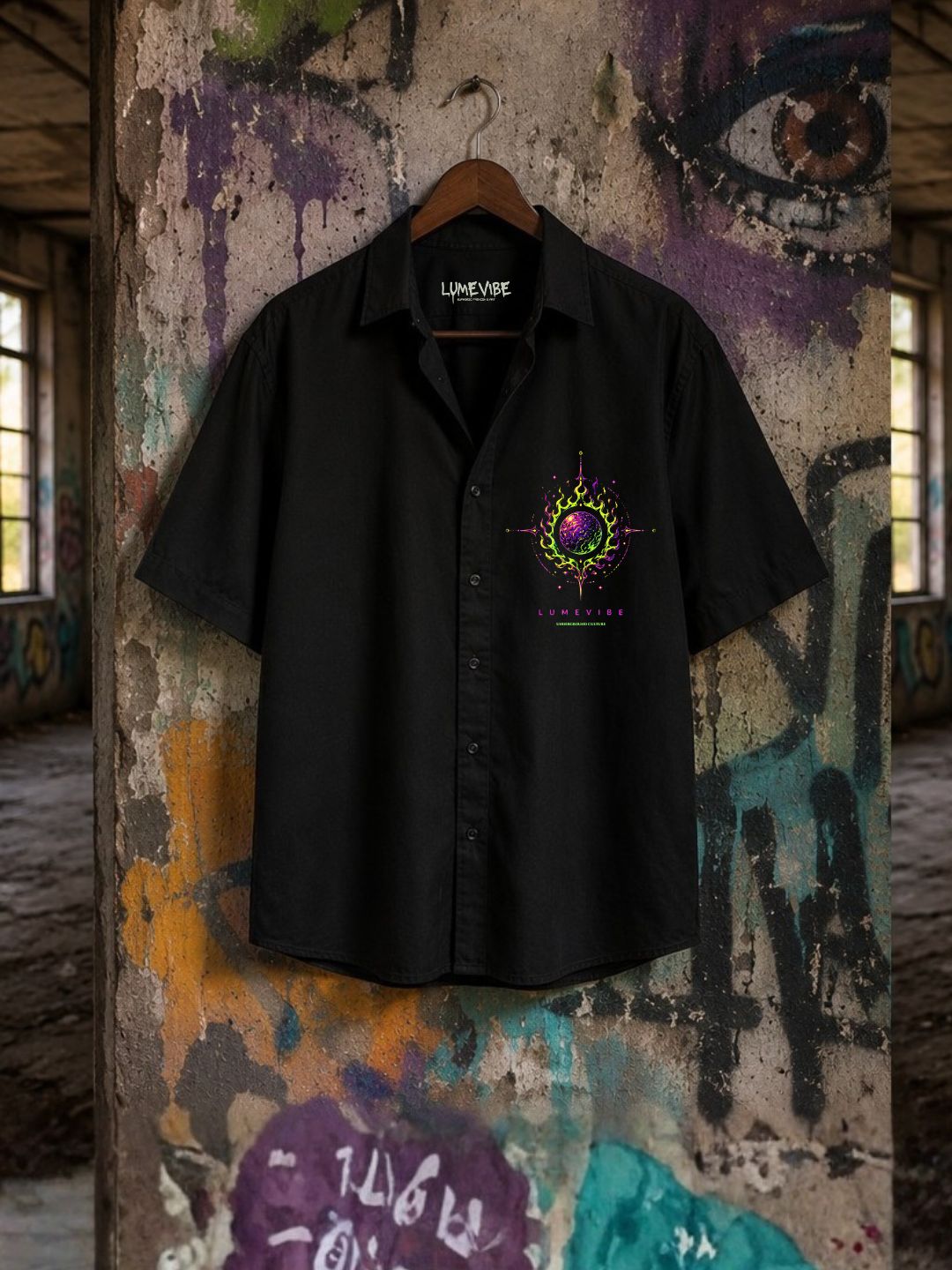 Cosmic Flame Oversized Shirt