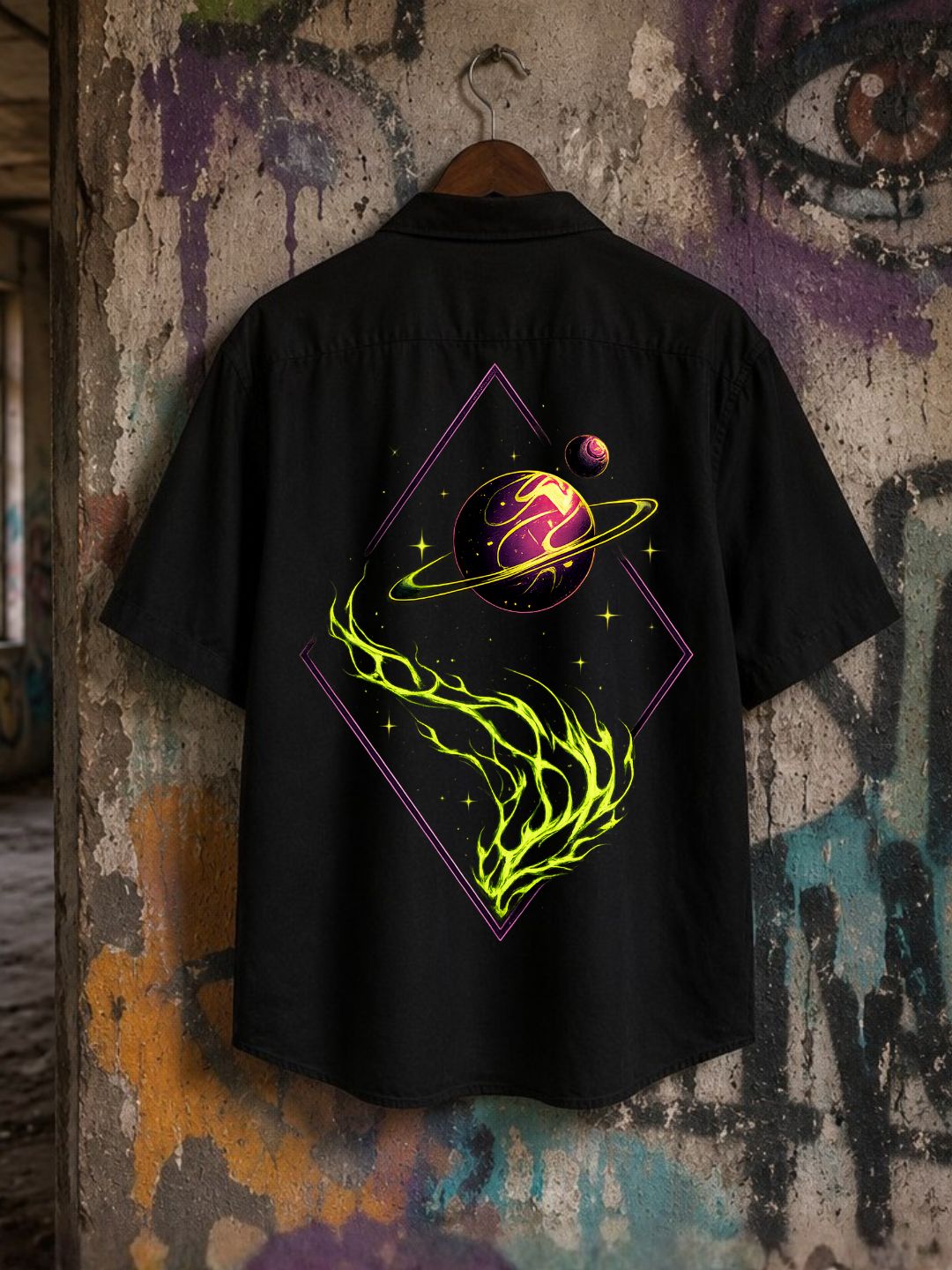 Cosmic Flame Oversized Shirt