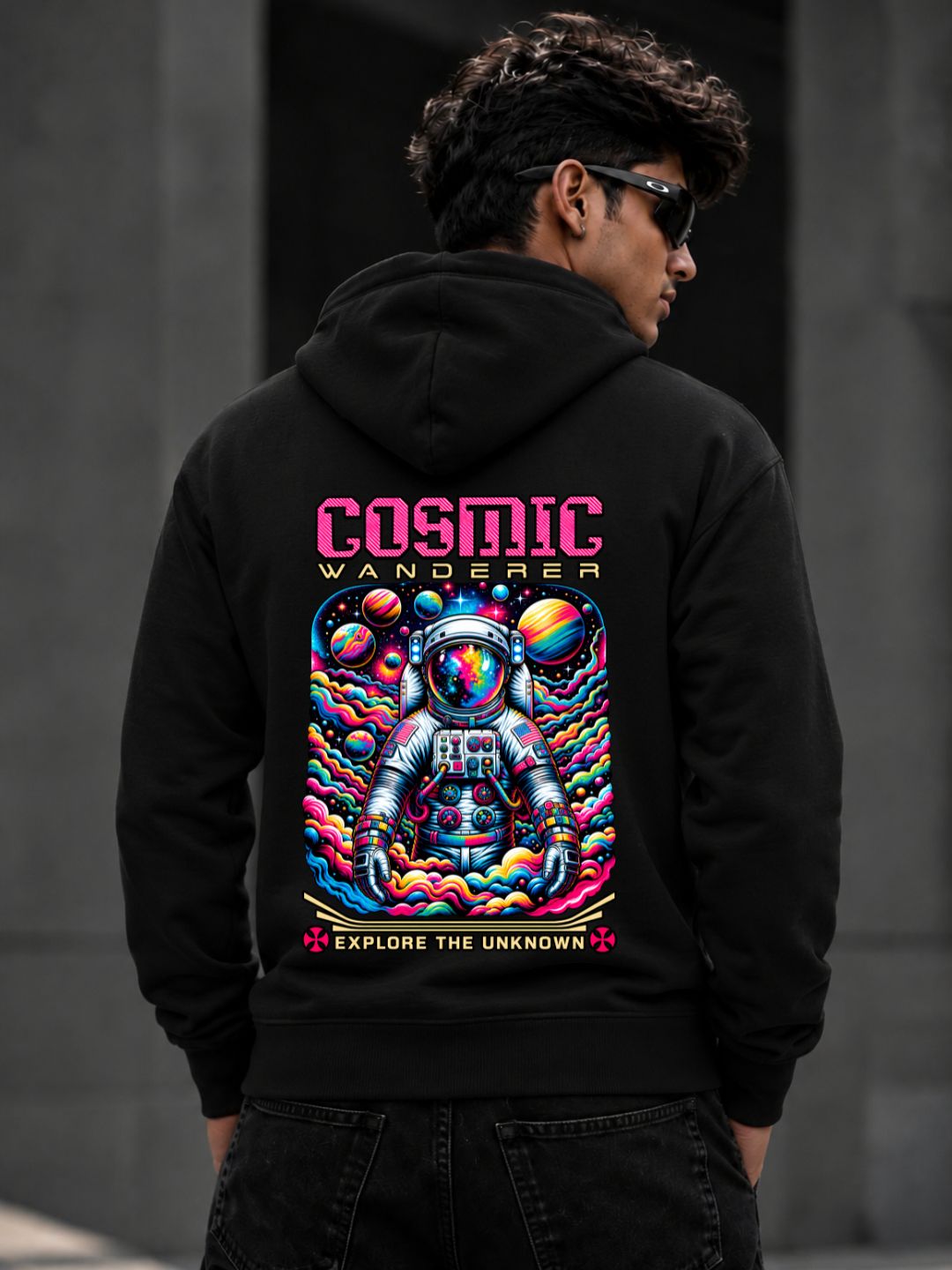 Cosmic Wonder: UV Glow Hoodie