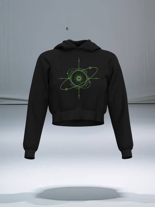 Cosmic Orbit Crop Hoodie