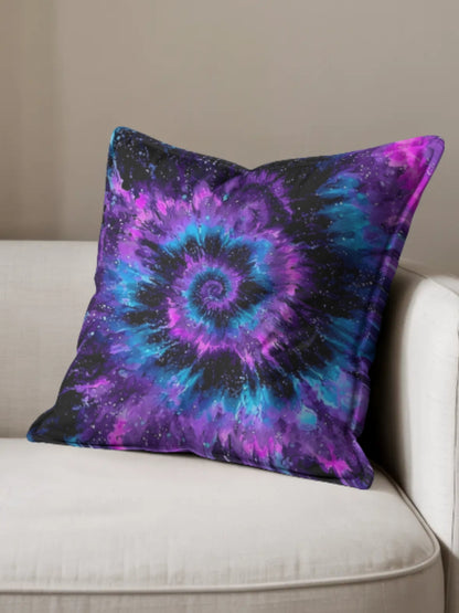 Galaxy Spiral Tie-Dye Cushion Cover