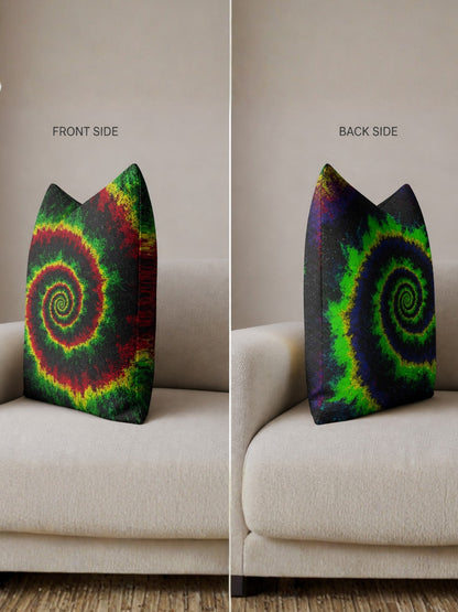 Dual-Sided Spiral Print Cushion Cover