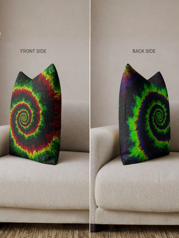 Dual-Sided Spiral Print Cushion Cover