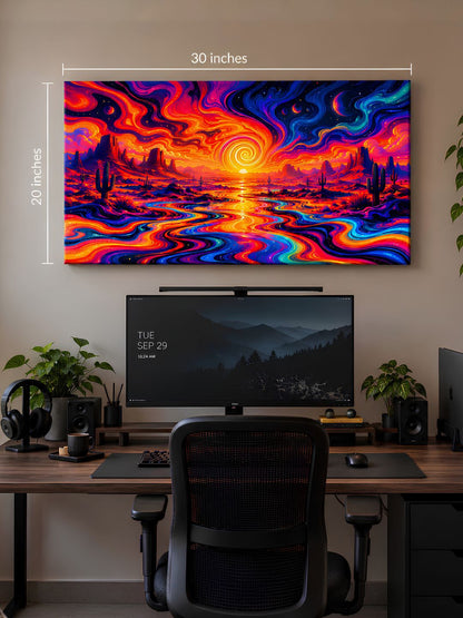 Euphoric Desert Flow Canvas – 30×20 Inch
