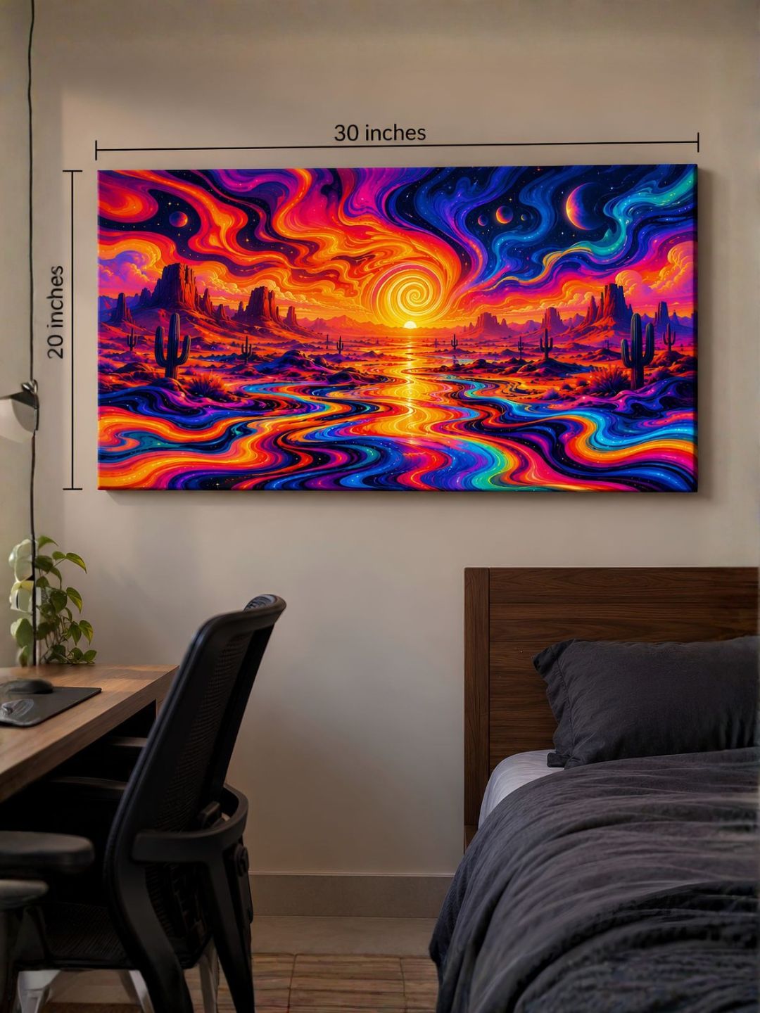 Euphoric Desert Flow Canvas – 30×20 Inch