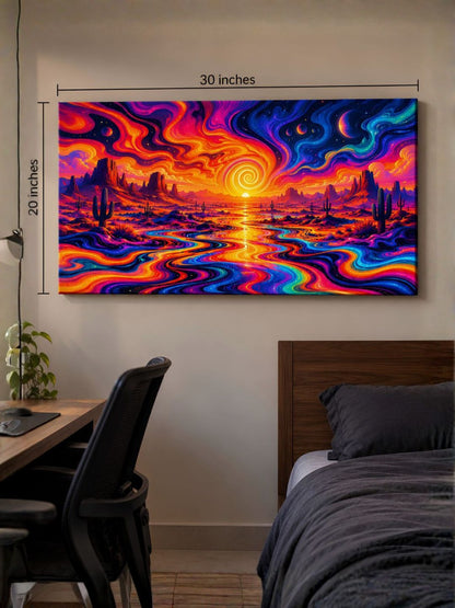 Euphoric Desert Flow Canvas – 30×20 Inch