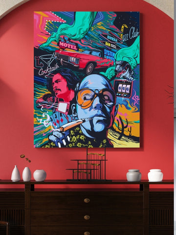 Retro Pop Framed Canvas Wall Art