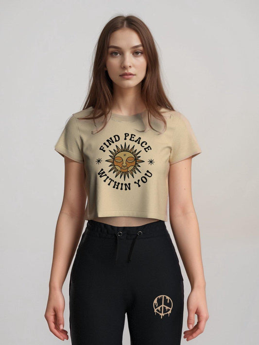 Find Peace Within You Women's Crop Top - Lume vibe